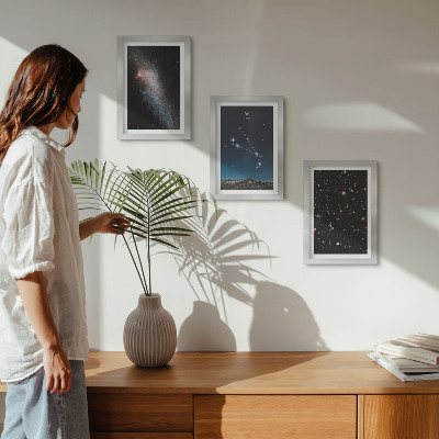 Fotowand Kosmische Landschaften von Galaxien und die Sternbilder des Widder-Tierkreises