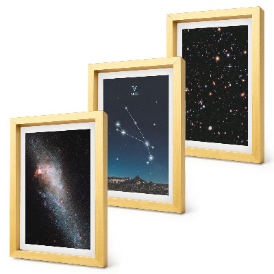 Fotowand Kosmische Landschaften von Galaxien und die Sternbilder des Widder-Tierkreises