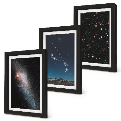 Fotowand Kosmische Landschaften von Galaxien und die Sternbilder des Widder-Tierkreises