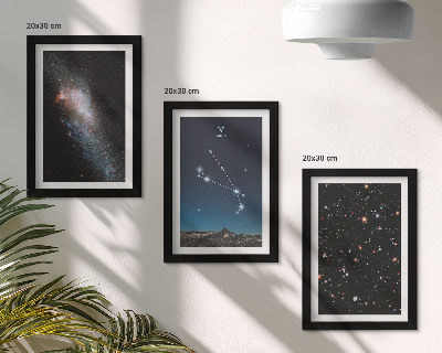 Fotowand Kosmische Landschaften von Galaxien und die Sternbilder des Widder-Tierkreises