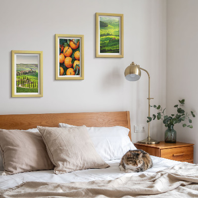 Bilderwand Italienische Landschaft mit Orangen und Natur