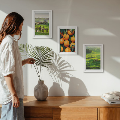 Bilderwand Italienische Landschaft mit Orangen und Natur
