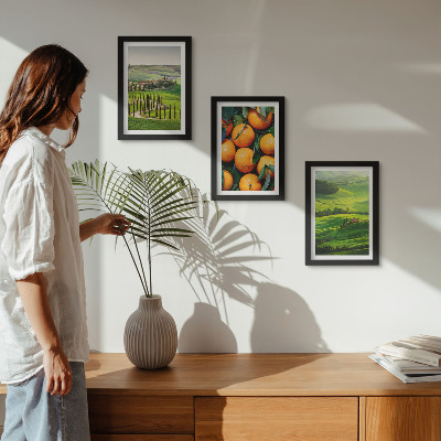 Bilderwand Italienische Landschaft mit Orangen und Natur