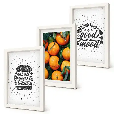 Fotowand mit Küchenmotiven und saftigen Orangen