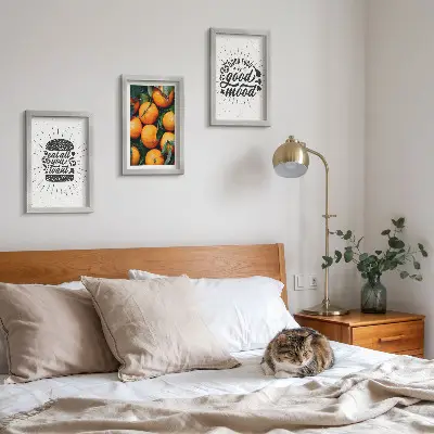 Fotowand mit Küchenmotiven und saftigen Orangen