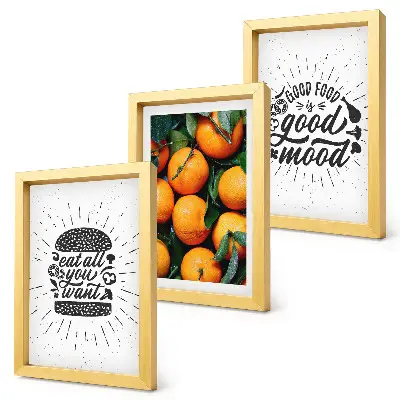 Fotowand mit Küchenmotiven und saftigen Orangen