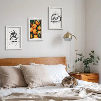 Fotowand mit Küchenmotiven und saftigen Orangen
