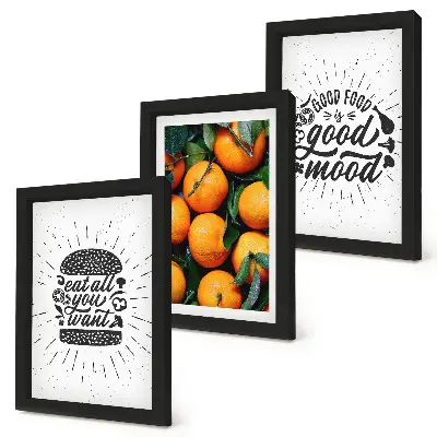 Fotowand mit Küchenmotiven und saftigen Orangen