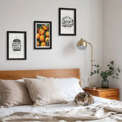 Fotowand mit Küchenmotiven und saftigen Orangen