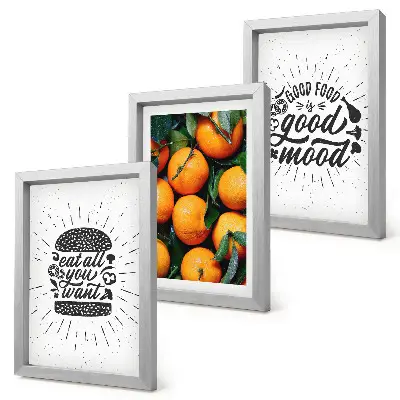 Fotowand mit Küchenmotiven und saftigen Orangen