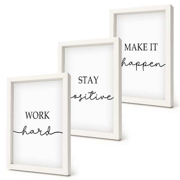 Bilderset mit rahmen Minimalistische Motivationszitate, die inspirieren