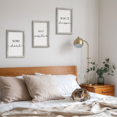 Bilderset mit rahmen Minimalistische Motivationszitate, die inspirieren