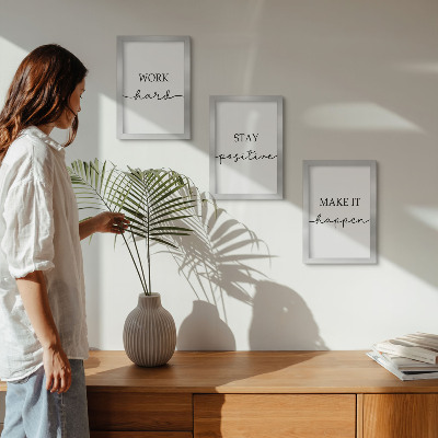 Bilderset mit rahmen Minimalistische Motivationszitate, die inspirieren