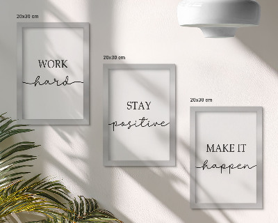 Bilderset mit rahmen Minimalistische Motivationszitate, die inspirieren