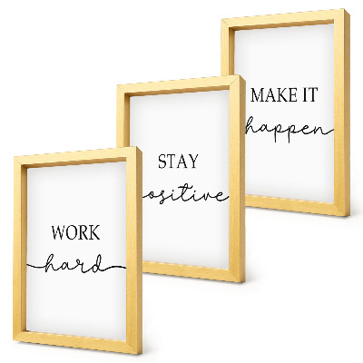 Bilderset mit rahmen Minimalistische Motivationszitate, die inspirieren