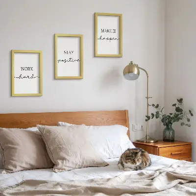 Minimalistische Motivationszitate Bilderset mit Rahmen