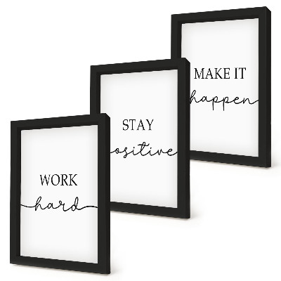 Bilderset mit rahmen Minimalistische Motivationszitate, die inspirieren