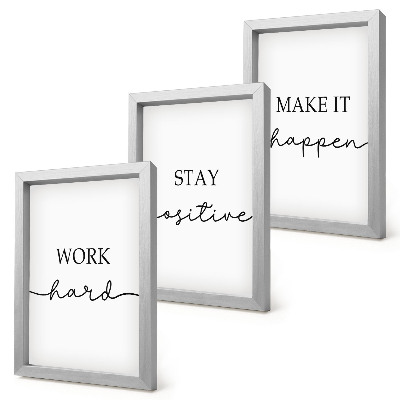 Bilderset mit rahmen Minimalistische Motivationszitate, die inspirieren