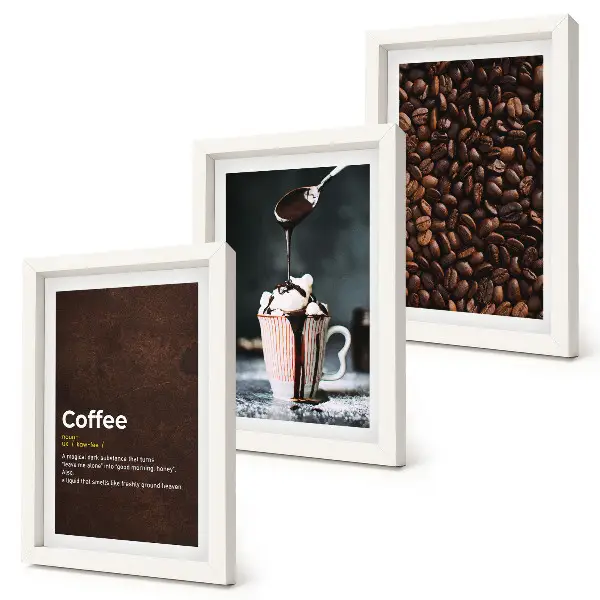 Bilderwand mit der Definition eines Kaffeegetränks mit Schlagsahne