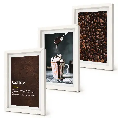 Bilderwand mit der Definition eines Kaffeegetränks mit Schlagsahne