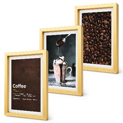 Bilderwand Definition eines Getränks aus Kaffeebohnen und Schlagsahne