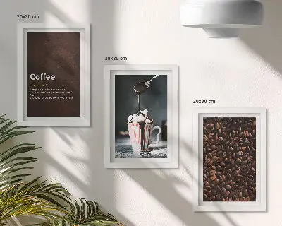 Bilderwand mit der Definition eines Kaffeegetränks mit Schlagsahne