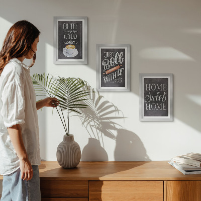 Bilderwand Kaffee, heimische Wärme und Gemütlichkeit