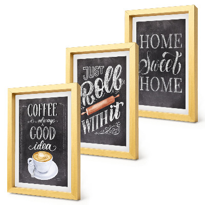 Bilderwand Kaffee, heimische Wärme und Gemütlichkeit
