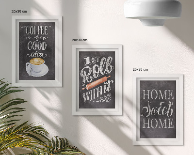 Bilderwand Kaffee, heimische Wärme und Gemütlichkeit