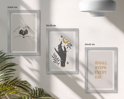 Bilderset mit rahmen Minimalistische Illustrationen inspirieren Boho-Texte