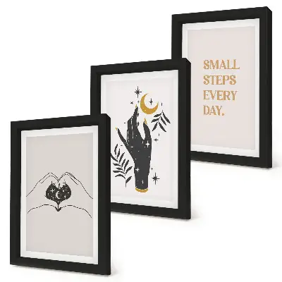 Bilderset mit Rahmen minimalistische Illustrationen mit Boho-Texten