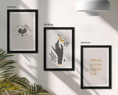 Bilderset mit rahmen Minimalistische Illustrationen inspirieren Boho-Texte