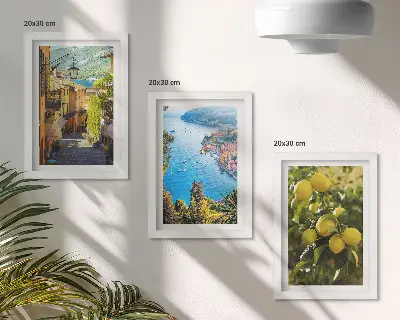 Bilderwand malarische Küstenstraßen mit Blick auf das Meer und Zitronen