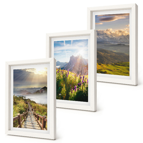 Bilderwand Berglandschaften mit Blumen, Himmel und Weg