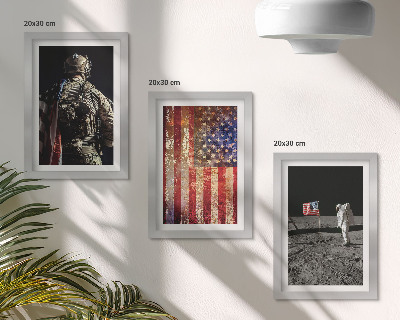 Bilderwand Amerikanische Nationalsymbole, USA-Flagge