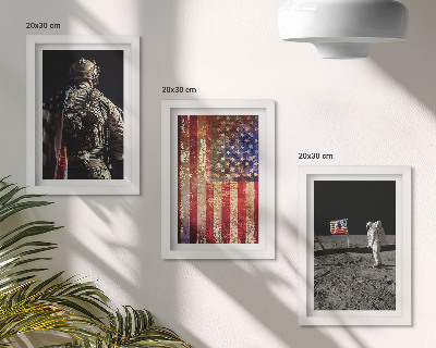 Bilderwand Amerikanische Nationalsymbole, USA-Flagge