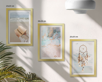 Bilderwand Abstraktes Meereslesebuch und Boho-Traumfänger