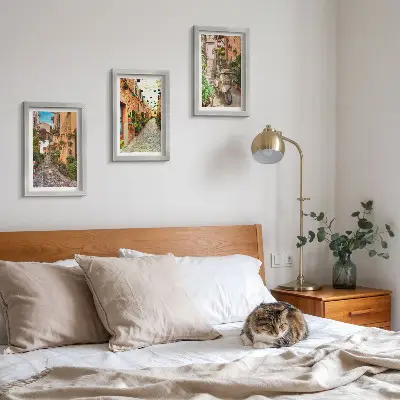 Fotowand charmante blumengeschmückte Straßen mit italienischem Flair