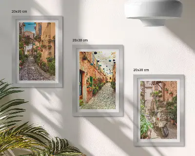 Fotowand charmante blumengeschmückte Straßen mit italienischem Flair