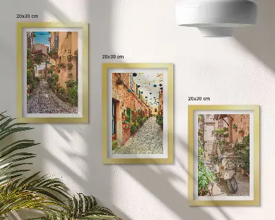 Fotowand charmante blumengeschmückte Straßen mit italienischem Flair