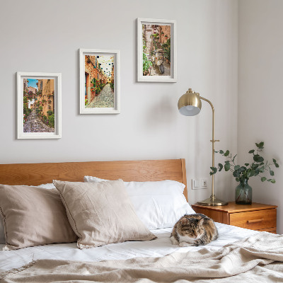 Fotowand Charmante, blumengeschmückte Straßen in italienischem Flair