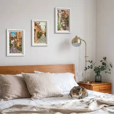 Fotowand charmante blumengeschmückte Straßen mit italienischem Flair