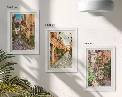 Fotowand charmante blumengeschmückte Straßen mit italienischem Flair