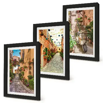 Fotowand charmante blumengeschmückte Straßen mit italienischem Flair