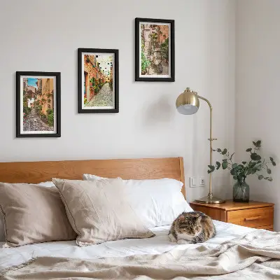 Fotowand charmante blumengeschmückte Straßen mit italienischem Flair