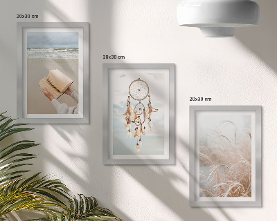 Bilderwand Friedliche Landschaften, zarte Sommeransichten, Boho-Stil