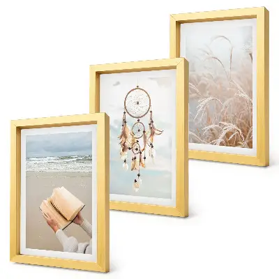 Bilderwand friedliche Landschaften mit zarten Sommeransichten im Boho-Stil