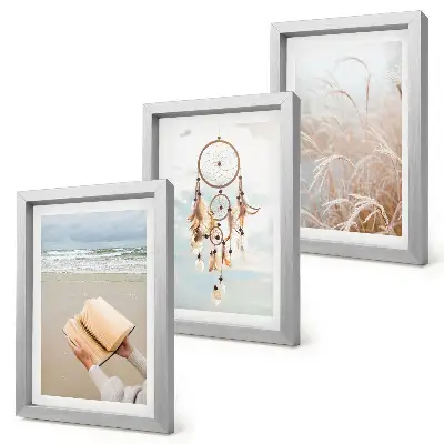 Bilderwand friedliche Landschaften mit zarten Sommeransichten im Boho-Stil