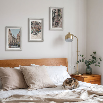 Fotowand Charmante Stadtstraßen mit Blick auf den Hafen und die Gebäude
