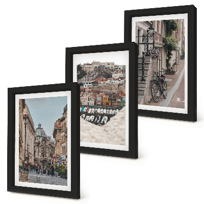 Fotowand Charmante Stadtstraßen mit Blick auf den Hafen und die Gebäude